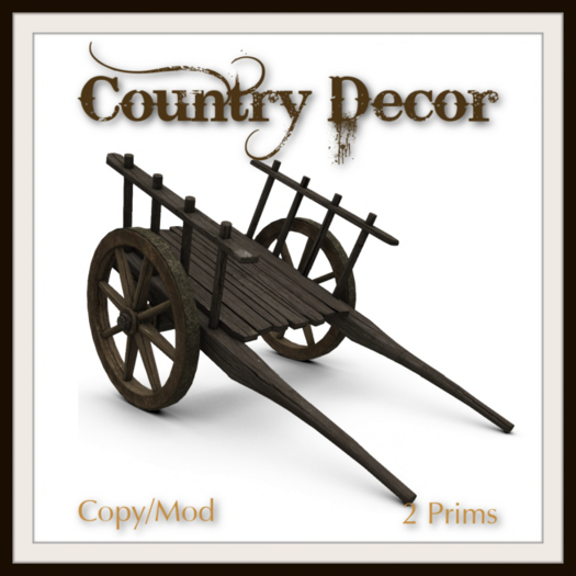 = Country Decor = Old Wooden Cart