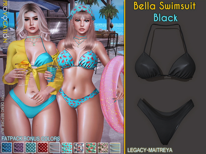 [Provocation] Bella Swimsuit-Black