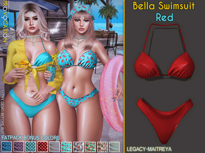 [Provocation] Bella Swimsuit-Red