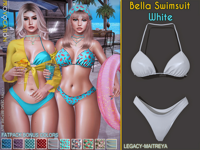 [Provocation] Bella Swimsuit-White
