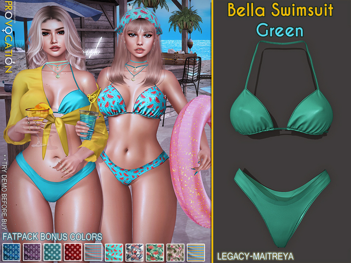 [Provocation] Bella Swimsuit-Green