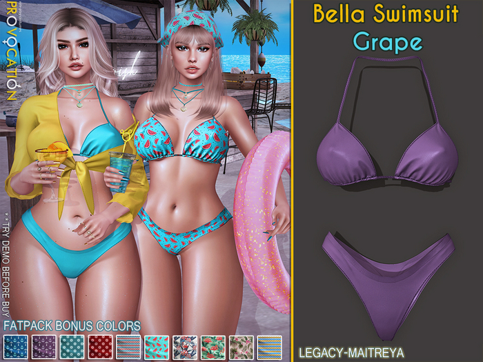 [Provocation] Bella Swimsuit-Grape