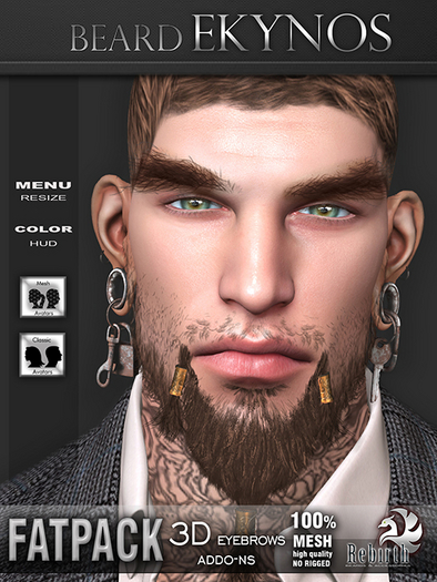 [//REBIRTH/]-BEARD_ekynos-[FATPACK]+3D eyebrows