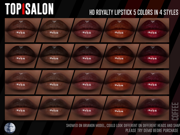 TOP1SALON - HD ROYALTY LIPSTICK (Genus) COFFEE