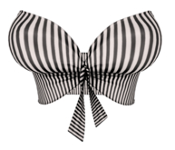 The Annex - Loretta Top - Stripe - Black (wear to unpack)