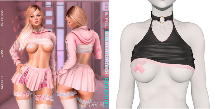 Rebelpill - BewitchedTouch Collection Top Dark Grey