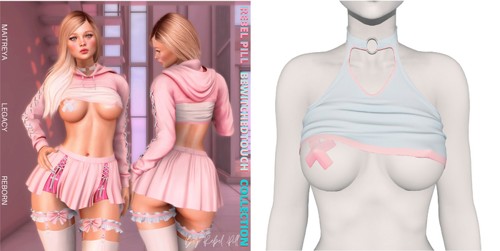 Rebelpill - BewitchedTouch Collection Top Baby Blue