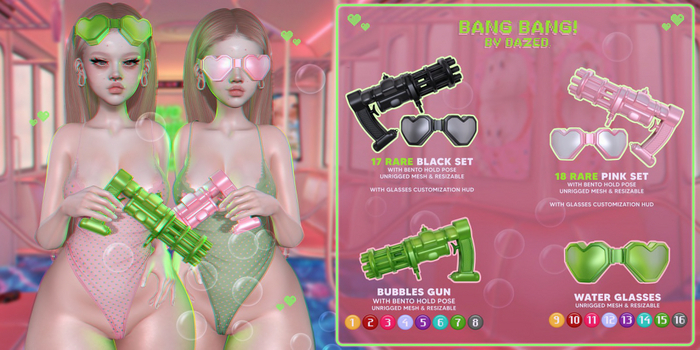 18. Dazed. Bang Bang! Pink Set RARE