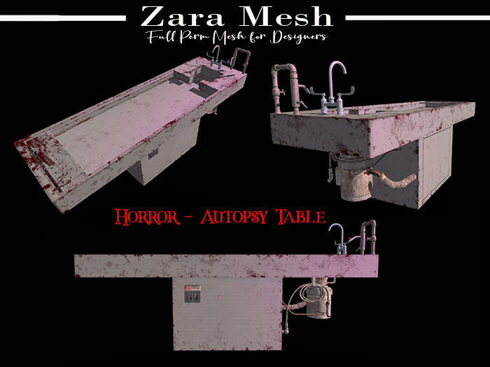 ZM - Horror - Autopsy Table - FULL PERM MESH