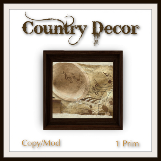 = Country Decor = Vintage Music Notes #3