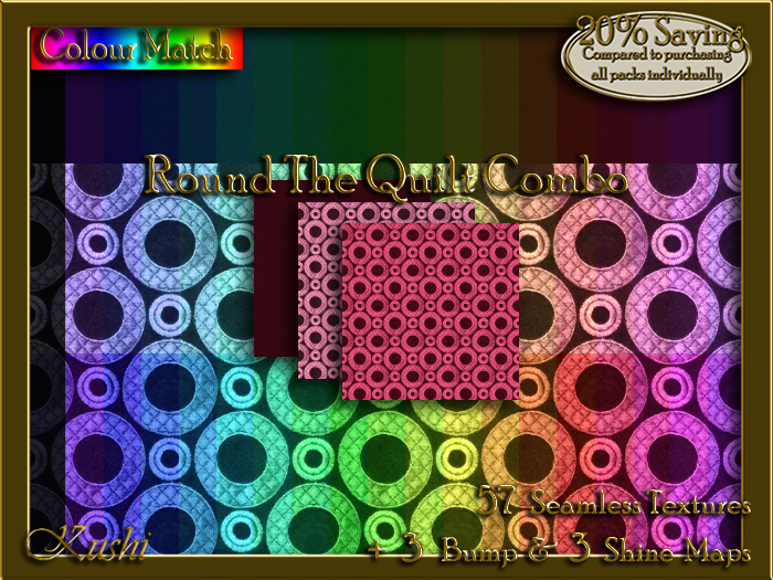 Round The Quilt COMBO Textures