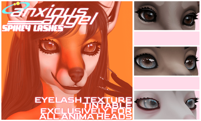 { aa } Spikey Lashes - FOR ALL ANIMA HEADS