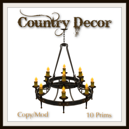 = Country Decor = Old Chandelier