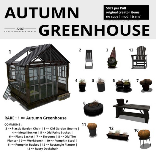 1 22769 - Autumn Greenhouse - Rare