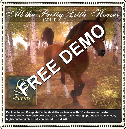 DEMO APLH - Arabian Horse Avatar 1.0 (wear to unpack)