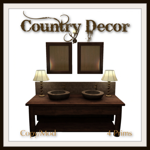 = Country Decor = Rustic Bathroom