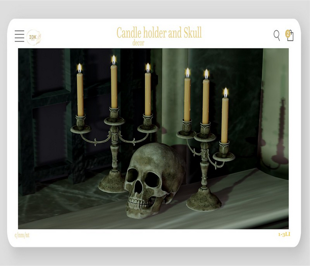 .::IDK::. Candle holder and Skull - Unpack