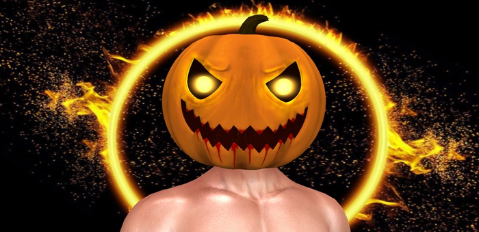 BAD HEAD HALLOWEEN PUMPKIN