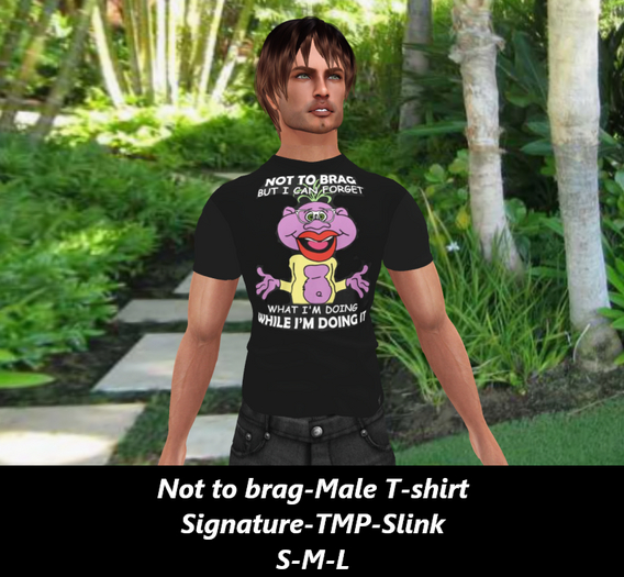 Not to Brag-Mens' mesh shirt