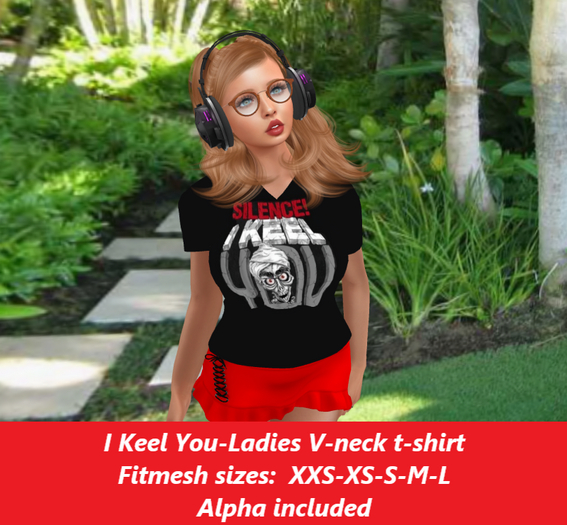 Silence!-Ladies V-neck T-shirt