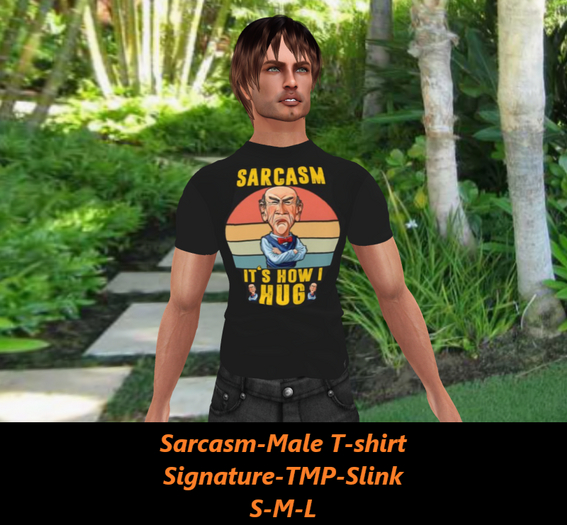 Sarcasm-Mens' mesh shirt
