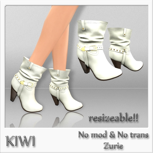 KIWI ZURIE WESTERN BOOTS (WHITE)