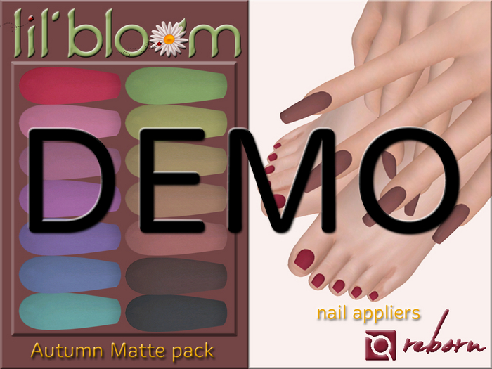 {LB} eBODY - REBORN nail HUD::DEMO Autumn matte