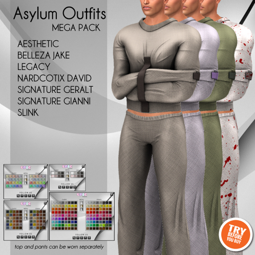 [EPIC] Asylum Outfit Male Mega Set (ADD ME)