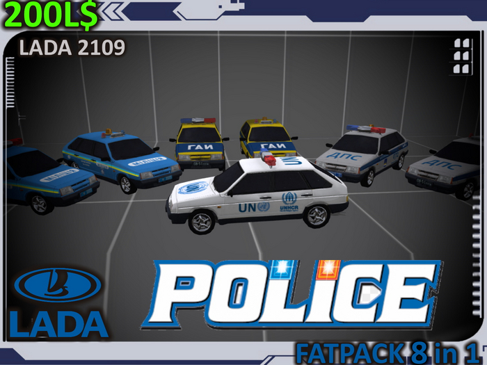 LADA 2109 FATPACK POLICE Car 8in1
