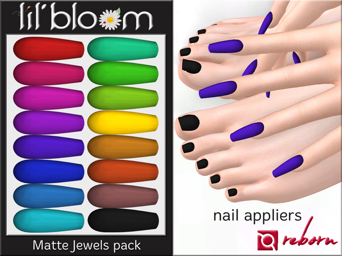 {LB} eBODY - REBORN nail HUD::Matte Jewels