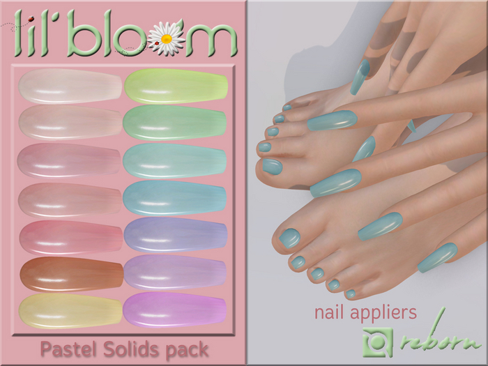 {LB} eBODY - REBORN nail HUD::Pastel Solids