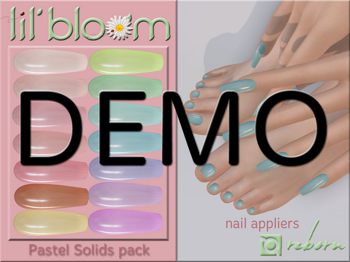 {LB} eBODY - REBORN nail HUD::DEMO Pastel Solids