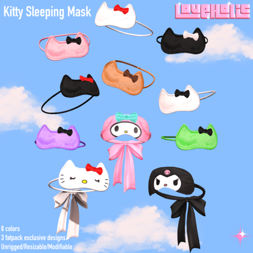 #Loveholic - Kitty Sleeping Mask (Fatpack)