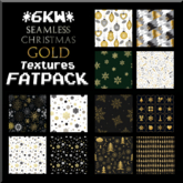 *6KW* FULL PERM Seamless Christmas Gold Textures FATPACK