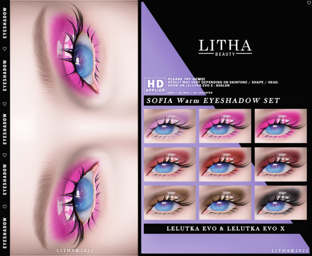 Litha - HD Sofia Warm Eyeshadow Lel Evox/Lel Evo (Add me)