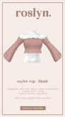 roslyn. saylor top. blush [unpack]