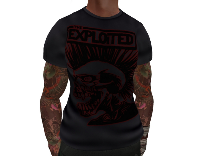 Second Life Marketplace Exploited Shirt Mens Punk Rock Shirt Legacy