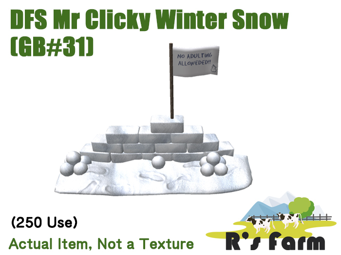 DFS GB#31 - Mr Clicky - Winter Snow Fort (Actual Item Not a Texture)