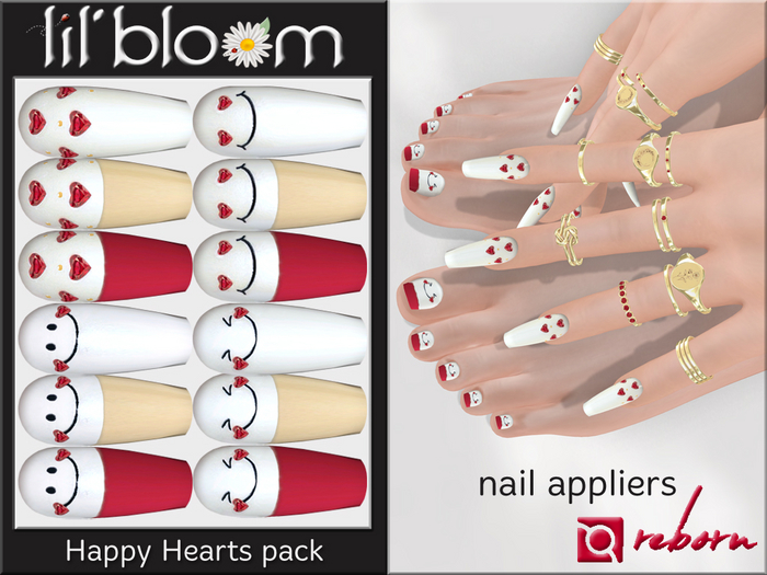 {LB} eBODY - REBORN nail HUD::Happy Hearts