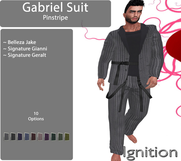 Ignition Gabriel Suit Pinstripe