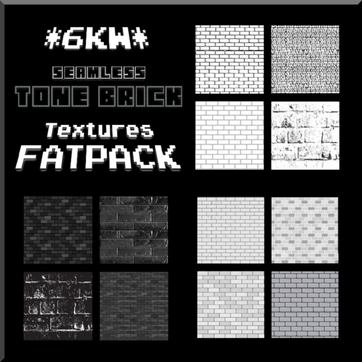 *6KW* FULL PERM Seamless Tone Brick Textures FATPACK