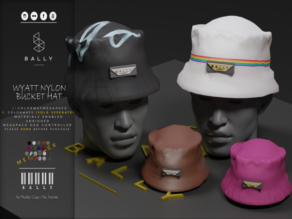 'BALLY' Wyatt Nylon Deep Pink BucketHat