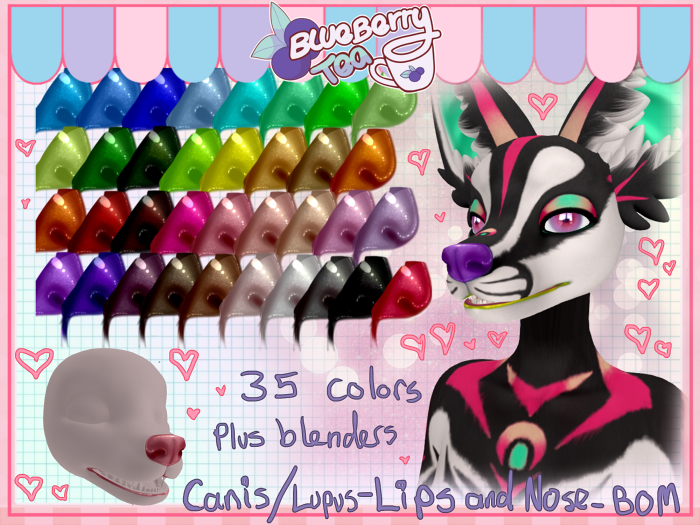 Blueberry Tea - Canis and Lupus Face BOM