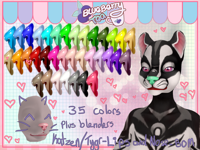 Blueberry Tea - Katzen and Tygr Face BOM