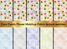 Coco Candy Flower Matchup Fabric texture seamless