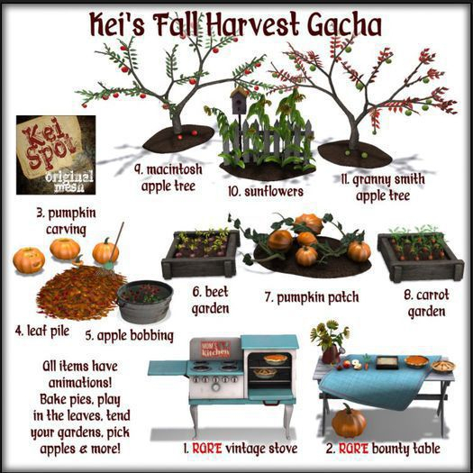 Kei's Fall Harvest Bounty Table RARE