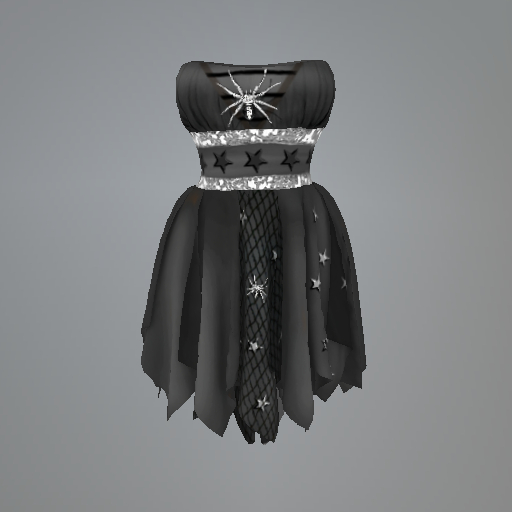 Charcoal Spider Magic Slink Dress