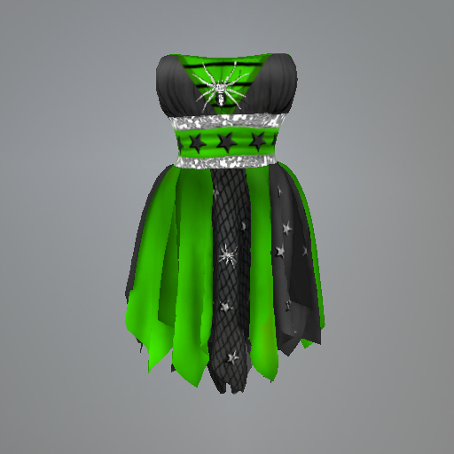 Green Spider Magic Slink Dress