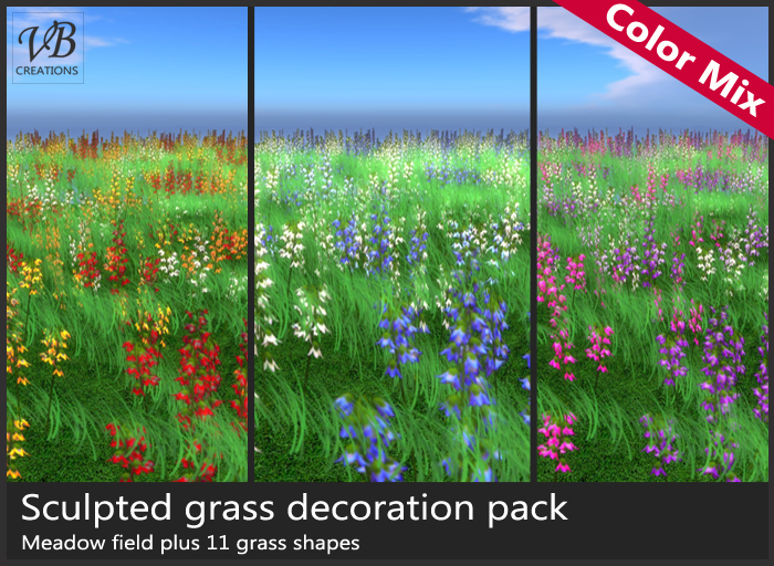 Sculpted grass decoration pack