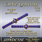 ESETTE Volla Bracelets OP - Dark Purple White Diamond Gold